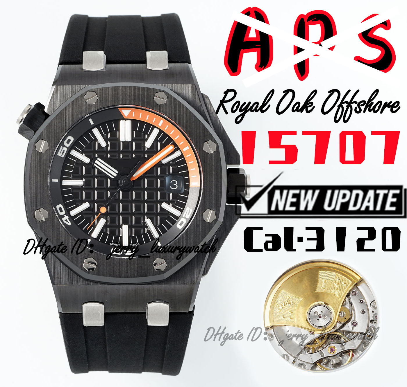 APS 15707 Luxury Men's Watch , Cal.3120 Movement, 42mm new technology White ceramic, sapphire mirror, natural rubber strap black, Only box.no watch
APS 15707 Luxury Men's Watch , Cal.3120 Movement, 42mm new technology White ceramic, sapphire mirror, natural rubber strap black, Only box.no watch