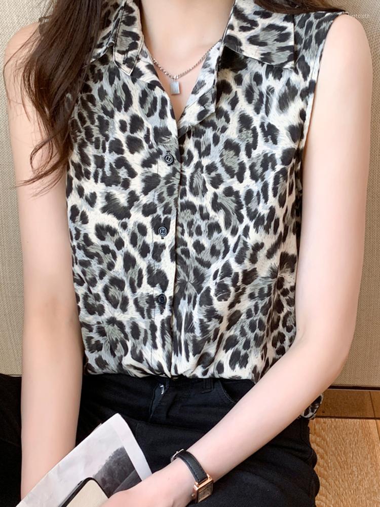 Women's Blouses Leopard Shirts Female Blusas Casual Office OL Basice 2023 Summer Sleeveless Blouse Women Tops, Gray
Women's Blouses Leopard Shirts Female Blusas Casual Office OL Basice 2023 Summer Sleeveless Blouse Women Tops, Gray