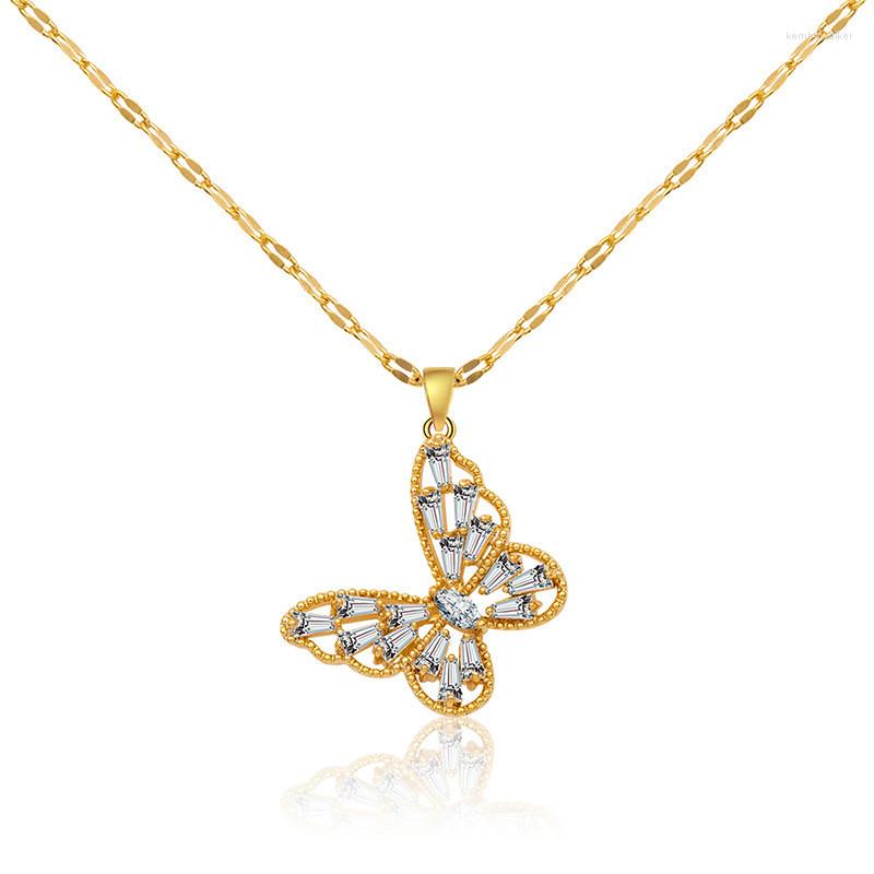 Pendant Necklaces 316L Stainless Steel Full Inlaid Zircon Hollow Butterfly Necklace Copper Insect Animal Women's Jewelr
Pendant Necklaces 316L Stainless Steel Full Inlaid Zircon Hollow Butterfly Necklace Copper Insect Animal Women's Jewelr