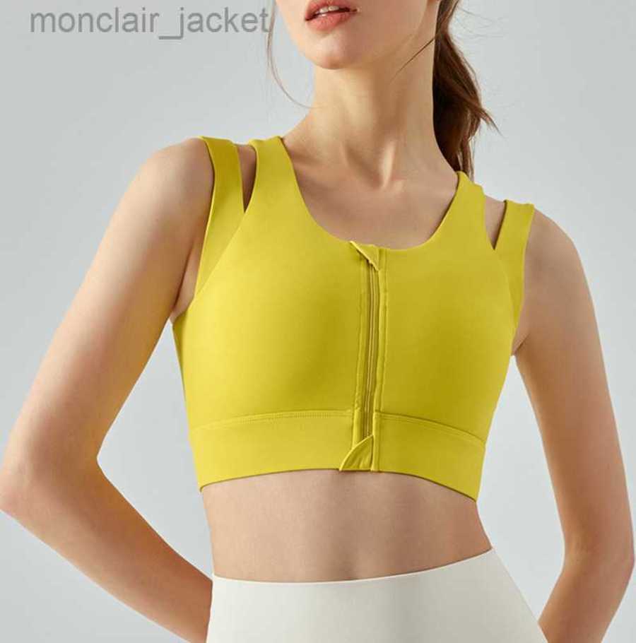 Desginer Lulus Lemon New Spring/summer Front Mid Zipper Explosion Proof Buckle Fake Two Piece Sports Fitness Integrated Chest Cushion Tank Top, Clay powder 
Desginer Lulus Lemon New Spring/summer Front Mid Zipper Explosion Proof Buckle Fake Two Piece Sports Fitness Integrated Chest Cushion Tank Top, Clay powder