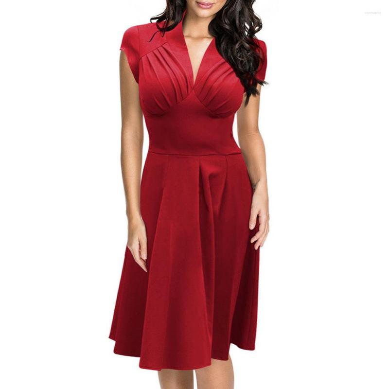 Casual Dresses Sexy V-neck Short Sleeve High Waist Slim Dress For Women, Green
Casual Dresses Sexy V-neck Short Sleeve High Waist Slim Dress For Women, Green