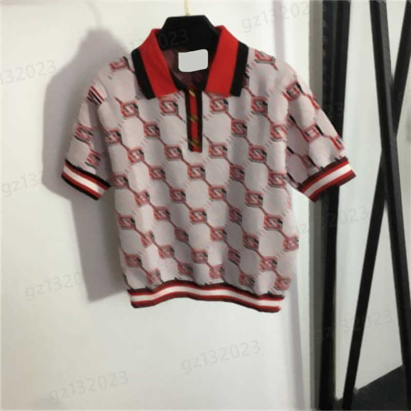 Luxury Short Sleeve Sweater Knitting Top Button Tshirt Old Flower Letter Polo Lapel Neck Red Jersey Jumper Summer Casual Tshirts Women Clothing
Luxury Short Sleeve Sweater Knitting Top Button Tshirt Old Flower Letter Polo Lapel Neck Red Jersey Jumper Summer Casual Tshirts Women Clothing