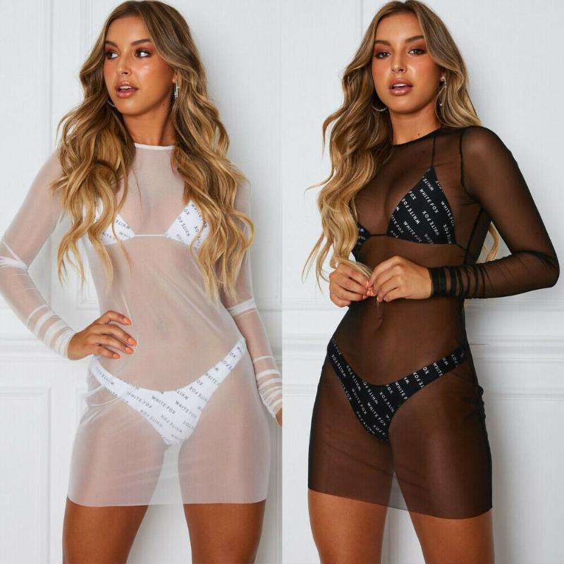 Women' Swimwear Women Ladies Bikini Cover Up Bathing Suit Lace Mesh Crochet Beach Dress, White
Women' Swimwear Women Ladies Bikini Cover Up Bathing Suit Lace Mesh Crochet Beach Dress, White
