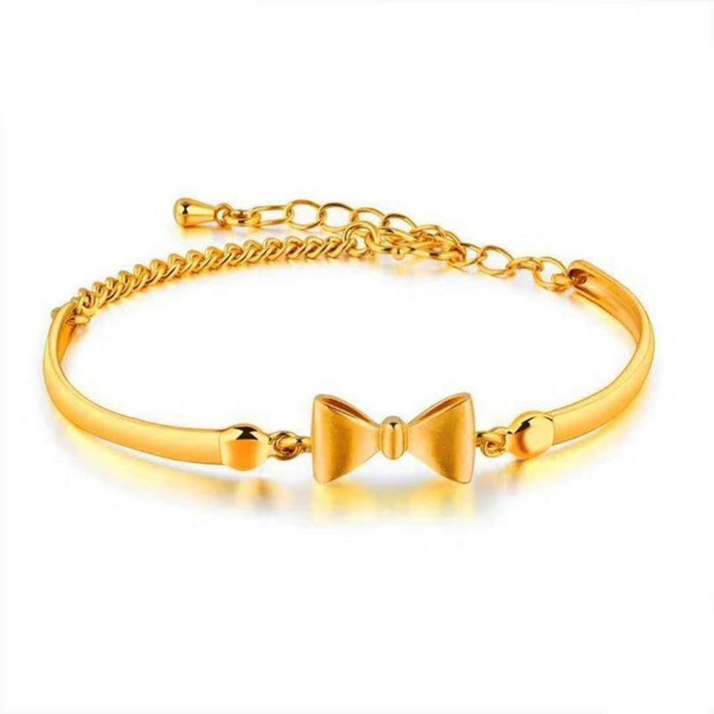Charm Bracelets Beautiful Temperament Jewelry Yellow Gold Filled Women's Wedding Bracelet Bow Bangle
Charm Bracelets Beautiful Temperament Jewelry Yellow Gold Filled Women's Wedding Bracelet Bow Bangle