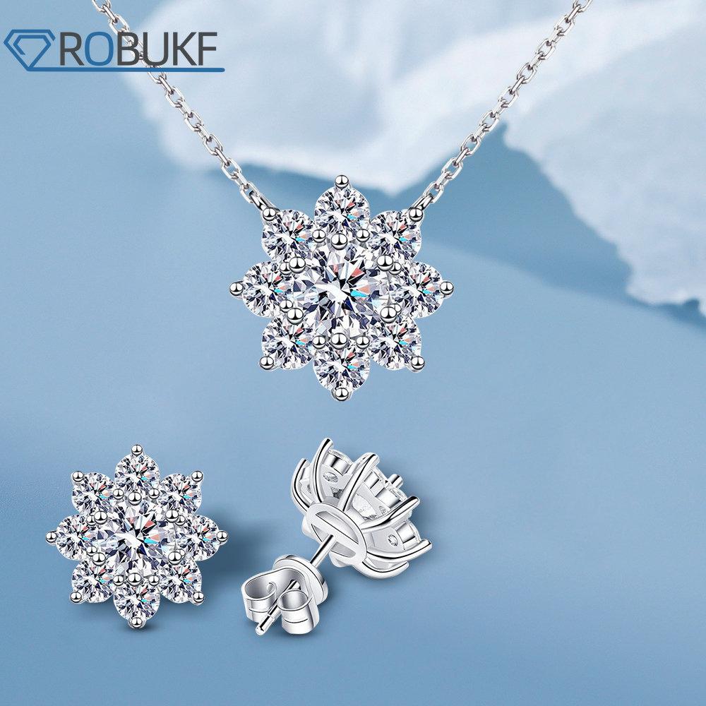 Necklaces Sterling Sier Necklace for Women 1ct Real Moissanite Diamond Suower Pendant with Gra Certisfied Neck Chain Fine Jewelry
Necklaces Sterling Sier Necklace for Women 1ct Real Moissanite Diamond Suower Pendant with Gra Certisfied Neck Chain Fine Jewelry