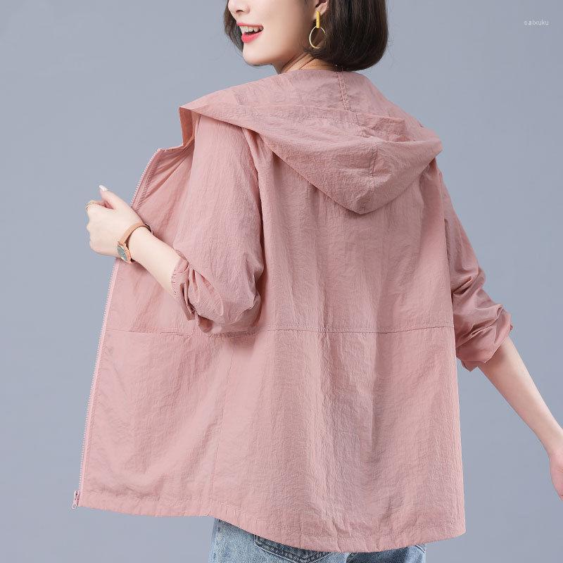 Women's Jackets Pink Hooded Summer Coat Women's Anti-UV Thin Sunscreen Clothing Long-Sleeved Mid-length Jacket Femme Big Size Zipper, Purple
Women's Jackets Pink Hooded Summer Coat Women's Anti-UV Thin Sunscreen Clothing Long-Sleeved Mid-length Jacket Femme Big Size Zipper, Purple