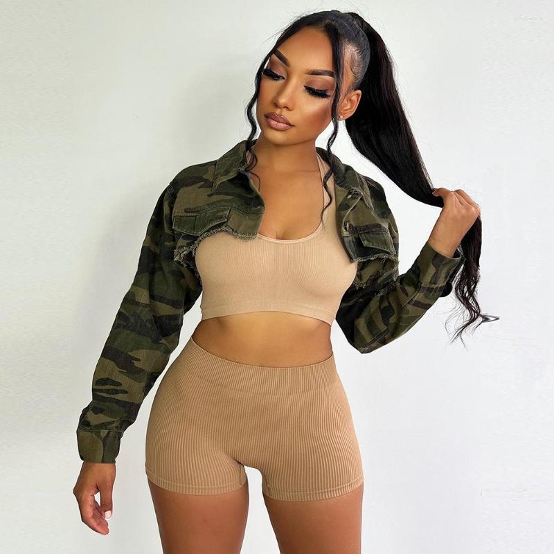 Women' T Shirts 2023 Women' Spring Festival Lapel Long Sleeve Street Short Denim Jacket, Camouflage
Women' T Shirts 2023 Women' Spring Festival Lapel Long Sleeve Street Short Denim Jacket, Camouflage