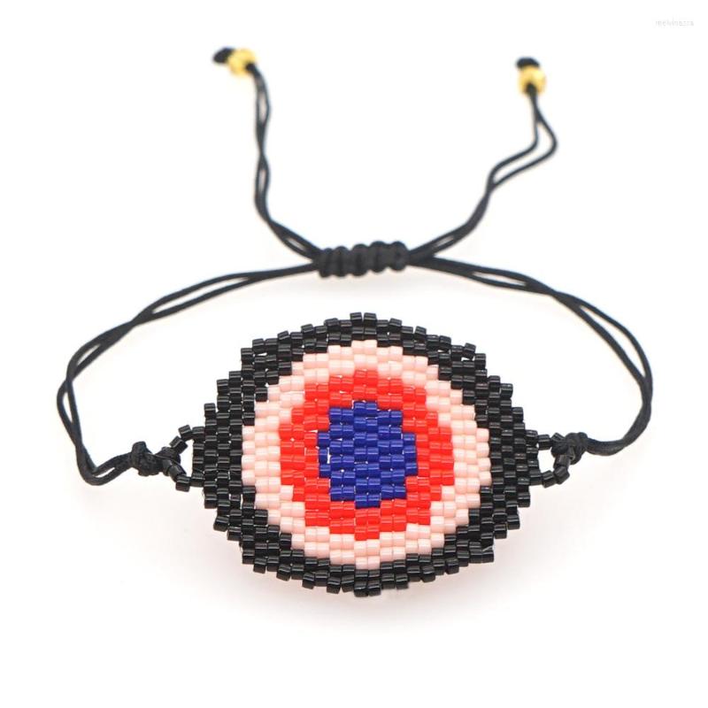 Link Bracelets Fashionable Versatile Ethnic Style Blue Eyes Miyuki Rice Beads Woven Pure Handmade Beaded Couple Bracelet
Link Bracelets Fashionable Versatile Ethnic Style Blue Eyes Miyuki Rice Beads Woven Pure Handmade Beaded Couple Bracelet
