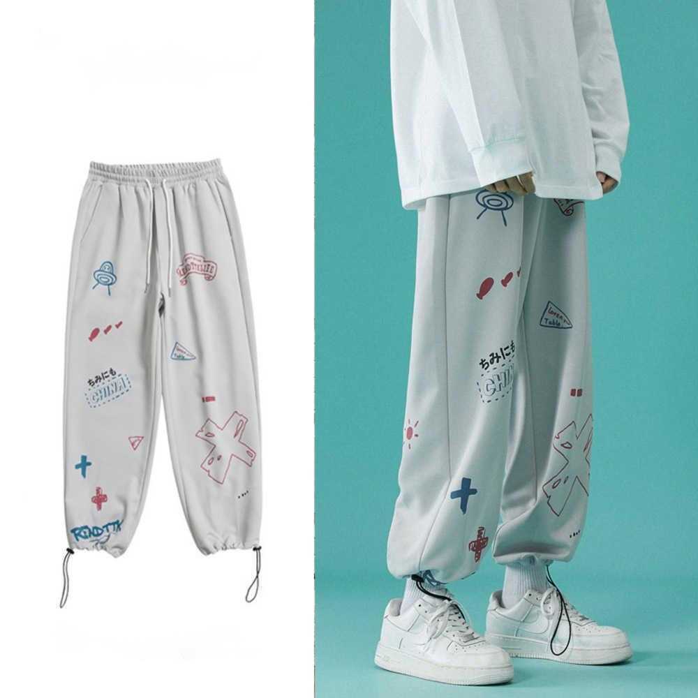 Graffiti Pants for Men Korean Style Loose Straight Casual Summer Student Movement Fashion Brand Drawstring Legging, Black
Graffiti Pants for Men Korean Style Loose Straight Casual Summer Student Movement Fashion Brand Drawstring Legging, Black