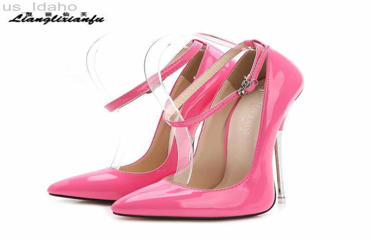 Dress Shoes Crossdresser shoes zapatos mujer 16cm thin heels Pink women wedding Pumps Bridal Ankle Strap Patent Leather Stiletto s7728090, Black
Dress Shoes Crossdresser shoes zapatos mujer 16cm thin heels Pink women wedding Pumps Bridal Ankle Strap Patent Leather Stiletto s7728090, Black