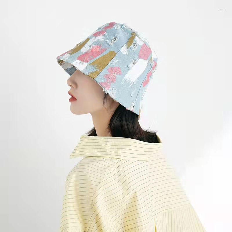 Berets Spring And Summer Denim Bucket Hat Men Korean Graffiti Print Sunshade Fisherman Caps Tie-dye Fashion Women's Hats For 2023, Blue
Berets Spring And Summer Denim Bucket Hat Men Korean Graffiti Print Sunshade Fisherman Caps Tie-dye Fashion Women's Hats For 2023, Blue