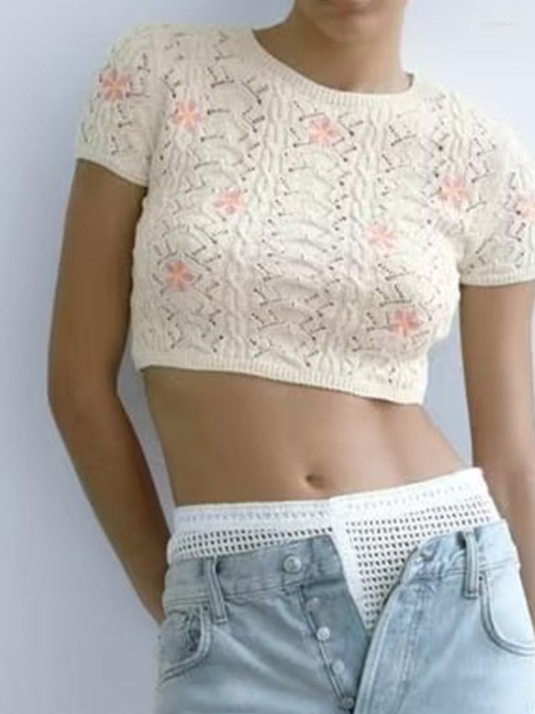 Women' Blouses Kumsvag 2023 Women Summer Short Shirts Tops Sweet Knitted Fabric Floral Embroidery Female Elegant Street Top Clothing
Women' Blouses Kumsvag 2023 Women Summer Short Shirts Tops Sweet Knitted Fabric Floral Embroidery Female Elegant Street Top Clothing