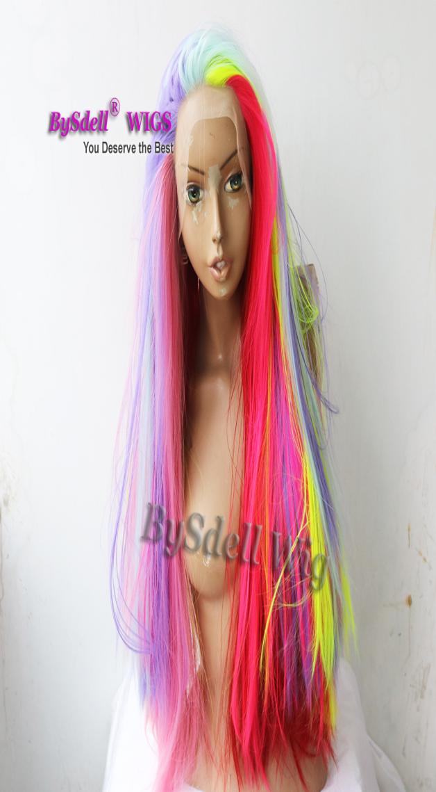Colored hair Wigs Synthetic Long straight highlight Pink purple colorful hair Lace Front Wig Mermaid Cosplay party pelucas wigs fo2315622, Ombre color
Colored hair Wigs Synthetic Long straight highlight Pink purple colorful hair Lace Front Wig Mermaid Cosplay party pelucas wigs fo2315622, Ombre color