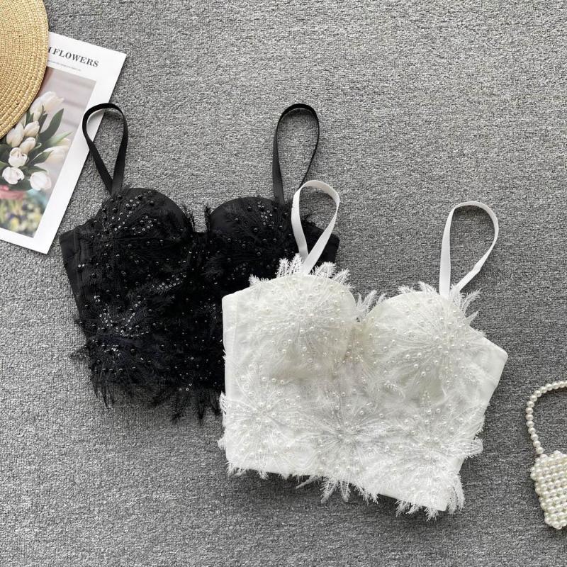 Women's Tanks Beading Camisole Sweet Lace Bra Female Camis Diamond Fishbone Spicy Girl Tank Sleeveless Crop Top Women Clothes Drop, Black
Women's Tanks Beading Camisole Sweet Lace Bra Female Camis Diamond Fishbone Spicy Girl Tank Sleeveless Crop Top Women Clothes Drop, Black