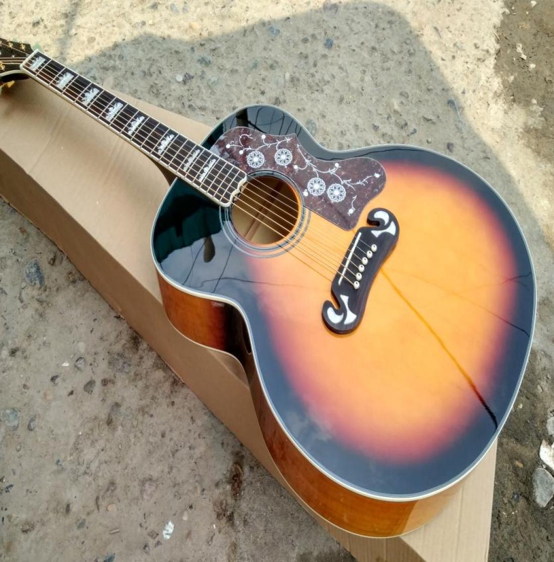 Sunburst Flame Maple J200 Acoustic guitar 43 Inches Solid Spruce Top J200vs guitarra8457276
Sunburst Flame Maple J200 Acoustic guitar 43 Inches Solid Spruce Top J200vs guitarra8457276