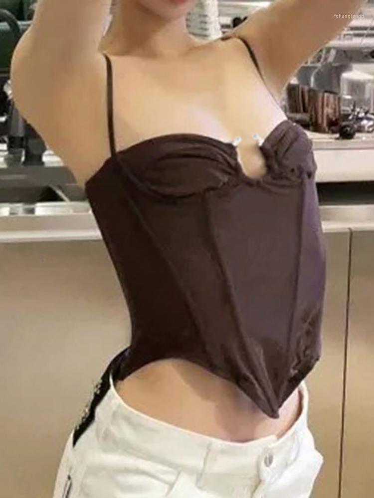 Women' Tanks 2023 Dark Irregular Hem O-ring Y2k Streetwear Corset Tops Vintage Gothic Bodycon Women Camis Sexy Mesh Grunge Retro Cropped, Brown
Women' Tanks 2023 Dark Irregular Hem O-ring Y2k Streetwear Corset Tops Vintage Gothic Bodycon Women Camis Sexy Mesh Grunge Retro Cropped, Brown