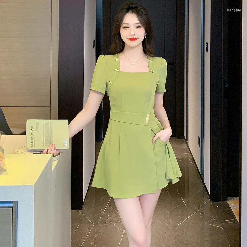 Work Dresses Summer Women Style Slim Fit Pleated Dress And Split Shorts Two Pieces Set 2023 Female 2pcs, Green set
Work Dresses Summer Women Style Slim Fit Pleated Dress And Split Shorts Two Pieces Set 2023 Female 2pcs, Green set