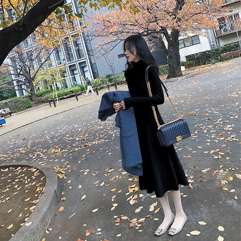 Casual Dresses Women Turtleneck Bandage Dress Sweater Female Knitted Midi Vintage Pullover Ladies Party Long Sleeve High-End G123, Black
Casual Dresses Women Turtleneck Bandage Dress Sweater Female Knitted Midi Vintage Pullover Ladies Party Long Sleeve High-End G123, Black