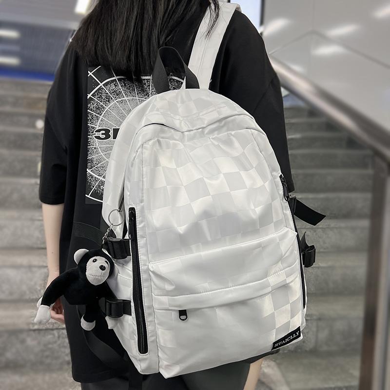 Backpack Fashion Men Women Travel Plaid Student Male Ladies Book Bag Female Laptop College Boy Girl Lattice School BagsBackpack, Black
Backpack Fashion Men Women Travel Plaid Student Male Ladies Book Bag Female Laptop College Boy Girl Lattice School BagsBackpack, Black