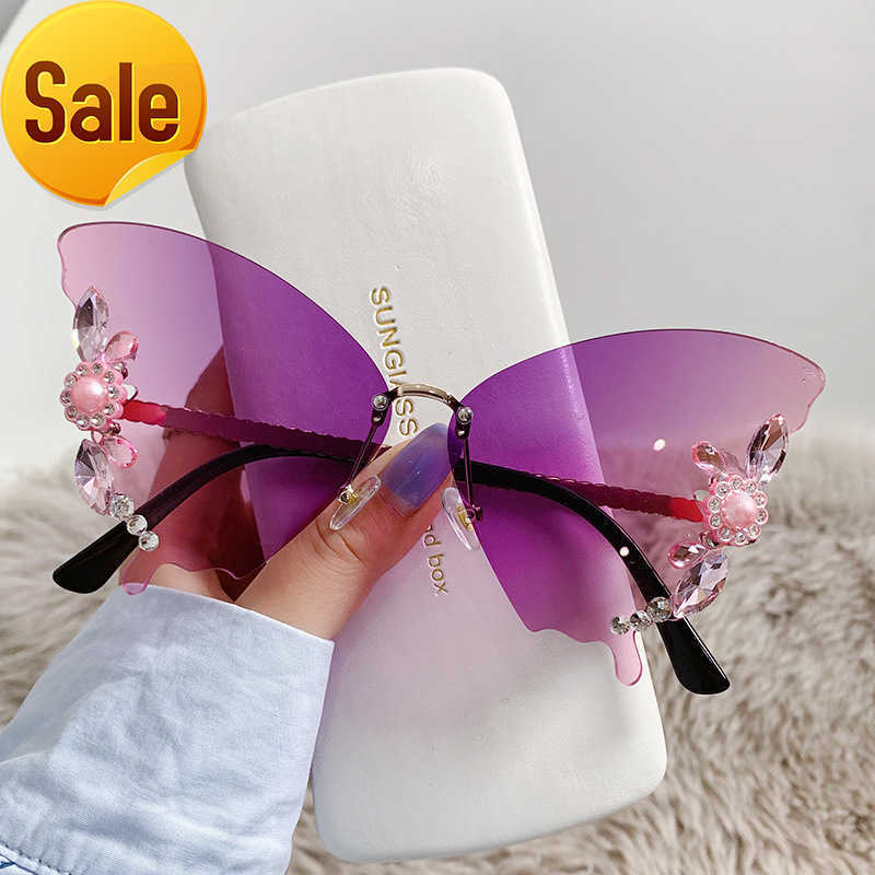Lunette De Soleil Rimless Women Diamond Sunglasses Brand Designer Eyeglasses Butterfly Shape Sun Glasses
Lunette De Soleil Rimless Women Diamond Sunglasses Brand Designer Eyeglasses Butterfly Shape Sun Glasses