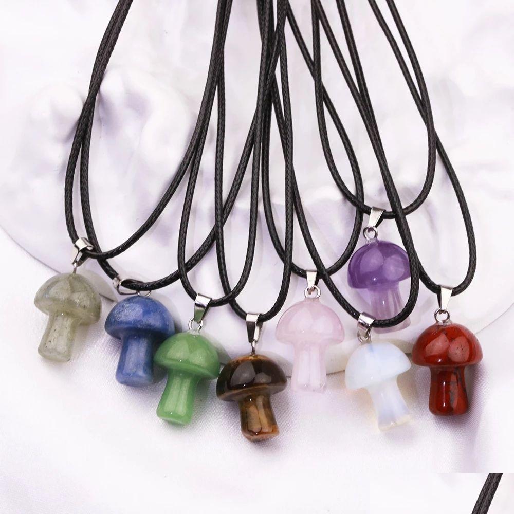 Pendant Necklaces Natural Gem Stone Quartz Crystal Amethyst Tiger Eye Hand Carved 2Cm Mushroom Necklace For Women Jewelry Drop Deliv Dhycs
Pendant Necklaces Natural Gem Stone Quartz Crystal Amethyst Tiger Eye Hand Carved 2Cm Mushroom Necklace For Women Jewelry Drop Deliv Dhycs