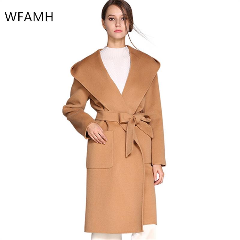 Women' Wool & Blends 2023 Autumn And Winter Double-sided Cashmere Woolen Coat Hooded Mid-length Lace-up Slim Fit Polyester Full Solid, Black
Women' Wool & Blends 2023 Autumn And Winter Double-sided Cashmere Woolen Coat Hooded Mid-length Lace-up Slim Fit Polyester Full Solid, Black