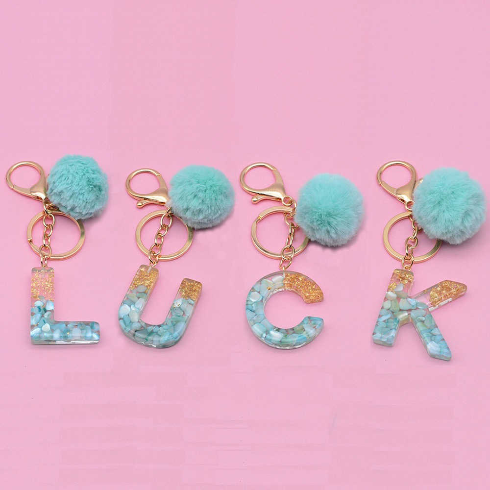 Key Rings 26 Initials Letter Keychains with Plush Ball Women Handbag Car Key Pendants Ornament Glitter Resin bet Keyrings Accessories AA230525
Key Rings 26 Initials Letter Keychains with Plush Ball Women Handbag Car Key Pendants Ornament Glitter Resin bet Keyrings Accessories AA230525