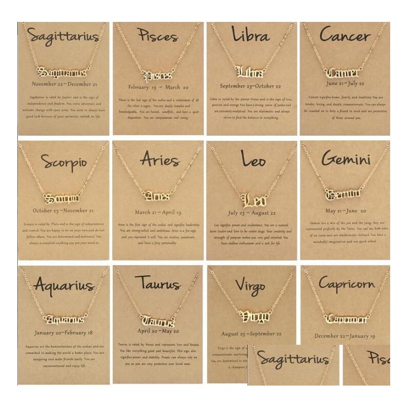 Pendant Necklaces Old English Zodiac Necklace For Women Girls Horoscope Birth Star Sign Letter Astrology 12 Constellation Birthday G Dhrz3
Pendant Necklaces Old English Zodiac Necklace For Women Girls Horoscope Birth Star Sign Letter Astrology 12 Constellation Birthday G Dhrz3