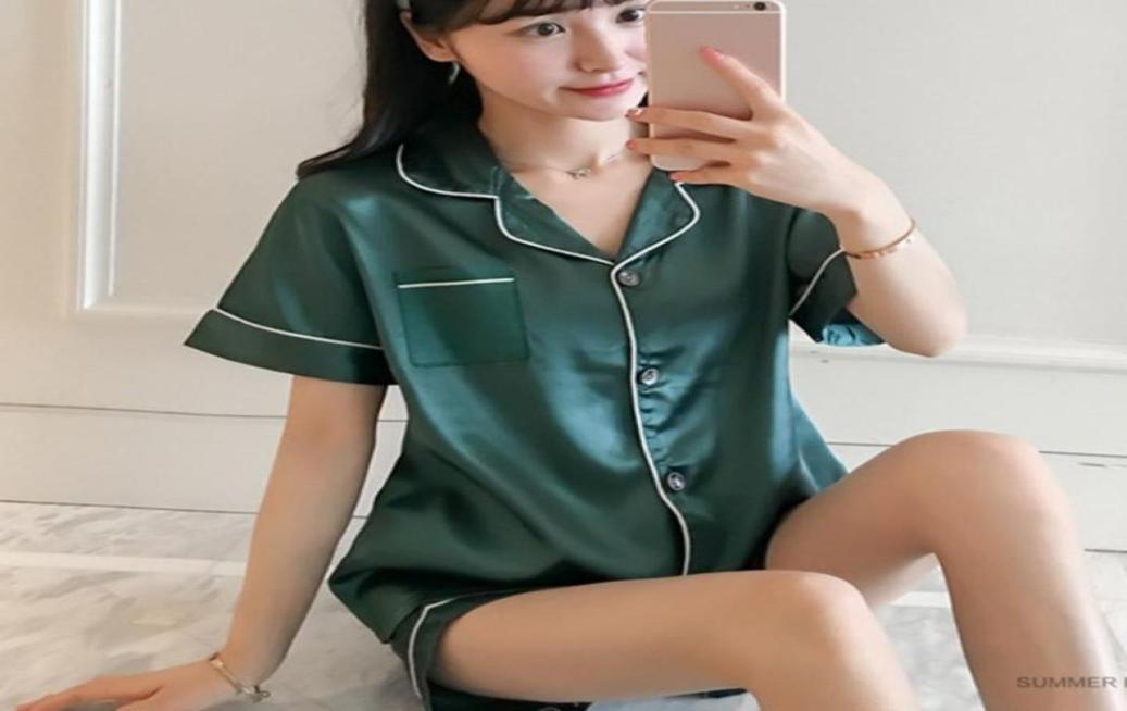 Pajama Sets Silk Pijama Sexy Satin Sleepwear Women Summer Large Size Pyjama Femme Sleep Lounge Short Sleeve Pajama3883935, Champagne
Pajama Sets Silk Pijama Sexy Satin Sleepwear Women Summer Large Size Pyjama Femme Sleep Lounge Short Sleeve Pajama3883935, Champagne