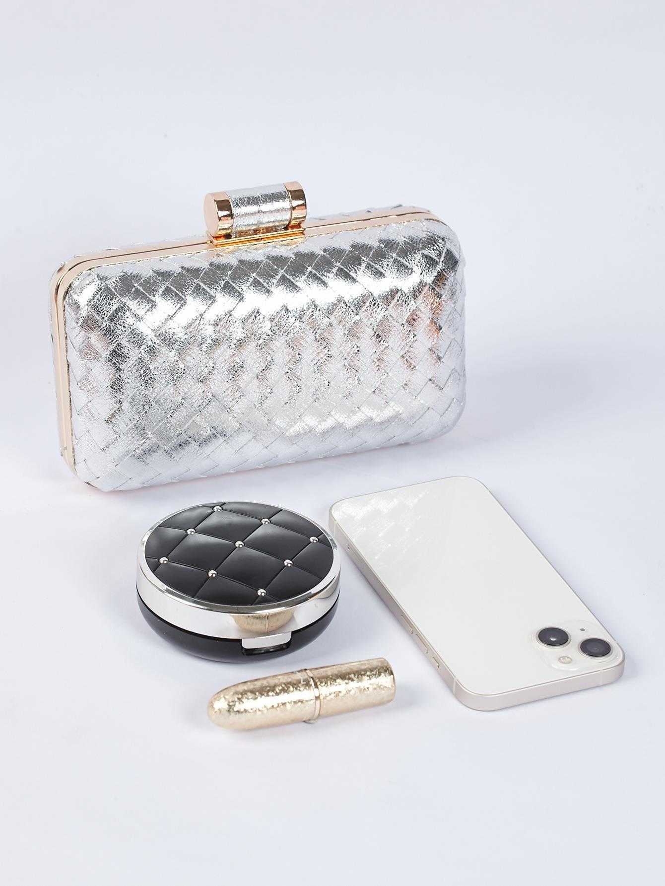 Fashionable All Match Handmade Bags Leather Woven Plaid Dinner Bag Clutch Shoulder Messenger For Women, Silver
Fashionable All Match Handmade Bags Leather Woven Plaid Dinner Bag Clutch Shoulder Messenger For Women, Silver