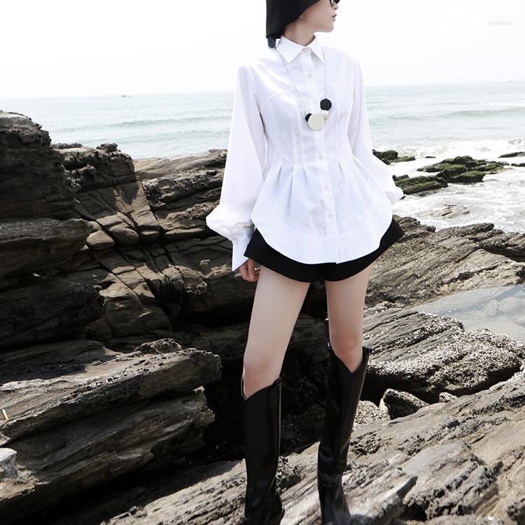 Women' Blouses Spring Structure Is Three-dimensional Large Arc Hem Multi Fold Waist White Shirt Women Camisas De Mujer
Women' Blouses Spring Structure Is Three-dimensional Large Arc Hem Multi Fold Waist White Shirt Women Camisas De Mujer