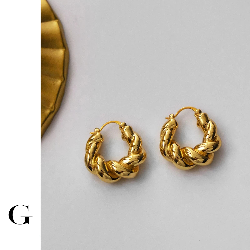 GHIDBK Minimalist Thick Twisted Metal Hoop Earrings For Women Designer Chunky Exaggerated French Daily Hoops Statement Jewelry
GHIDBK Minimalist Thick Twisted Metal Hoop Earrings For Women Designer Chunky Exaggerated French Daily Hoops Statement Jewelry
