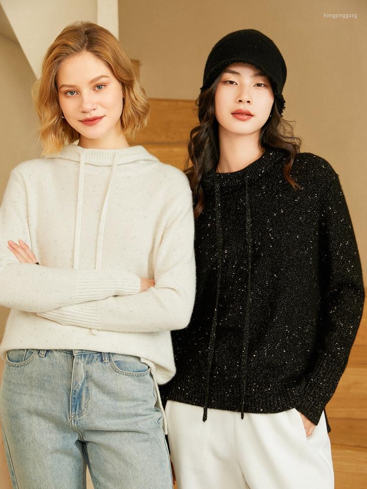 Women's Sweaters Cashmere Hooded Collar Fashion Women's Pullover Loose Sweater, Ivory
Women's Sweaters Cashmere Hooded Collar Fashion Women's Pullover Loose Sweater, Ivory