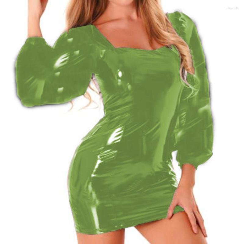 Casual Dresses Fashion Latex Summer Dress For Women Puff Sleeve Vintage Pole Dancing Zipper Holiday Princess Party Mini, Fruit green
Casual Dresses Fashion Latex Summer Dress For Women Puff Sleeve Vintage Pole Dancing Zipper Holiday Princess Party Mini, Fruit green
