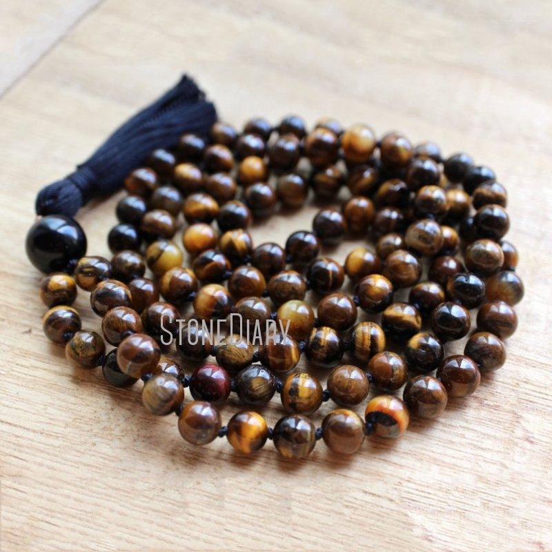 Pendant Necklaces MN36781 Tiger Eye Mala Beads 108 Necklace Brown Meditation Yoga Jewelry Tassel
Pendant Necklaces MN36781 Tiger Eye Mala Beads 108 Necklace Brown Meditation Yoga Jewelry Tassel