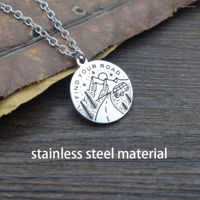 Pendant Necklaces 1pcs High Quality Stainless Steel Find Your Road Necklace Travel Jewelry
Pendant Necklaces 1pcs High Quality Stainless Steel Find Your Road Necklace Travel Jewelry