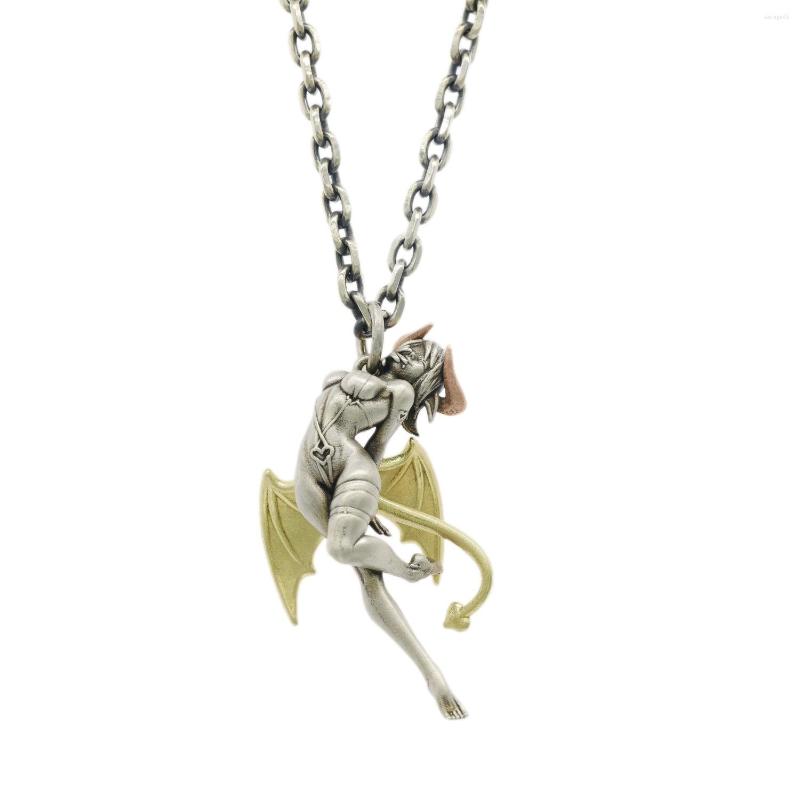 Pendant Necklaces Personality Punk Two Tone Sexy Goddess Devil Angel Necklace For Men Women Long Chain Neck Hip Hop Jewelry Accessories
Pendant Necklaces Personality Punk Two Tone Sexy Goddess Devil Angel Necklace For Men Women Long Chain Neck Hip Hop Jewelry Accessories