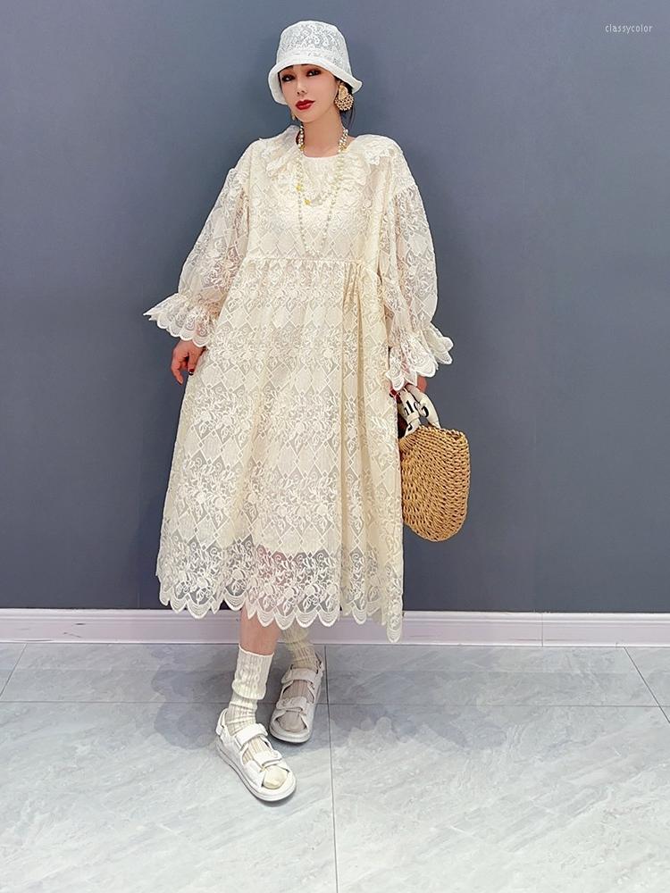 Casual Dresses SuperAen 2023 Spring Summer Korean Lace Splice Shirt Dress Cute Oversize, White
Casual Dresses SuperAen 2023 Spring Summer Korean Lace Splice Shirt Dress Cute Oversize, White