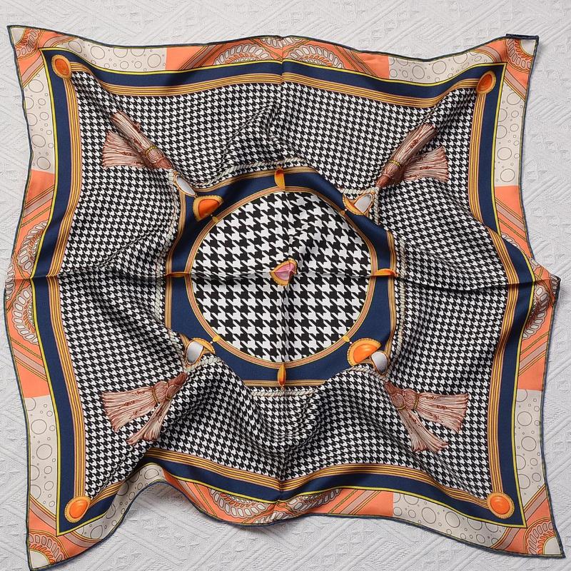 Scarves 70cm Fashion Brand Twill Silk Scarf Hand Rolled Edges Square Shawl Houndstooth Hijab Bandana Kerchief Neck Gaiter
Scarves 70cm Fashion Brand Twill Silk Scarf Hand Rolled Edges Square Shawl Houndstooth Hijab Bandana Kerchief Neck Gaiter
