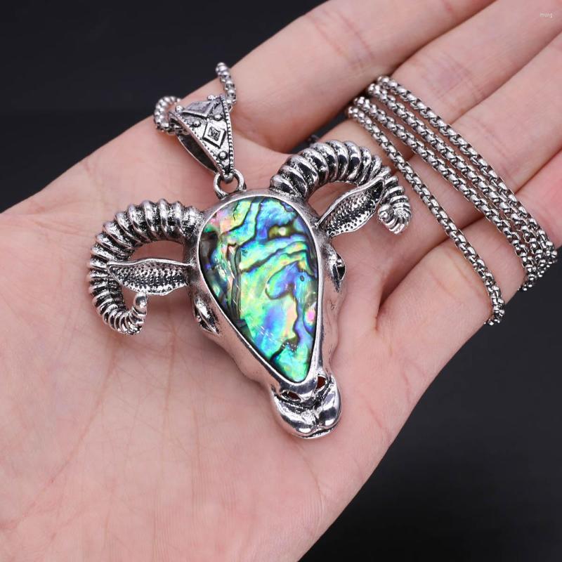 Pendant Necklaces Natural Abalone Shell Necklace Cow Sheep's Head Alloy Handicrafts 60cm Link Chains Animal Charms For Women
Pendant Necklaces Natural Abalone Shell Necklace Cow Sheep's Head Alloy Handicrafts 60cm Link Chains Animal Charms For Women