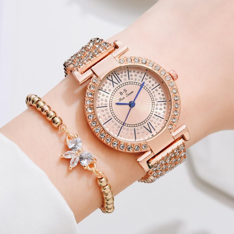 Wristwatches Luxury Watch For Women Rose Gold Rhinestone Ladies Quartz Wristwatch Elegant Diamond Female Bracelet Watches Set, 1pc sliver
Wristwatches Luxury Watch For Women Rose Gold Rhinestone Ladies Quartz Wristwatch Elegant Diamond Female Bracelet Watches Set, 1pc sliver