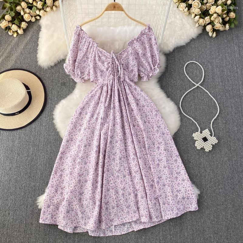 Party Dresses Spring Gentle Wind Small Fresh V-neck Drawstring Waist Thin Medium-length Section A Word Hem Floral Dress, Black
Party Dresses Spring Gentle Wind Small Fresh V-neck Drawstring Waist Thin Medium-length Section A Word Hem Floral Dress, Black