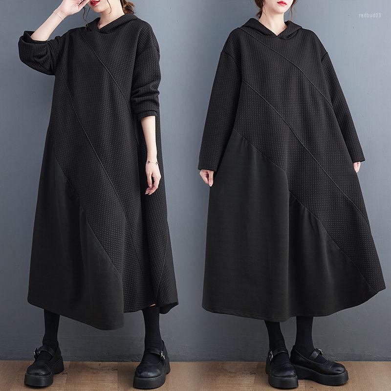 Casual Dresses Autumn And Winter Sweatshirt Dress Women 2023 Hooded Waffle Patch Black Loose Wild Hoodies Female Robes T799
Casual Dresses Autumn And Winter Sweatshirt Dress Women 2023 Hooded Waffle Patch Black Loose Wild Hoodies Female Robes T799