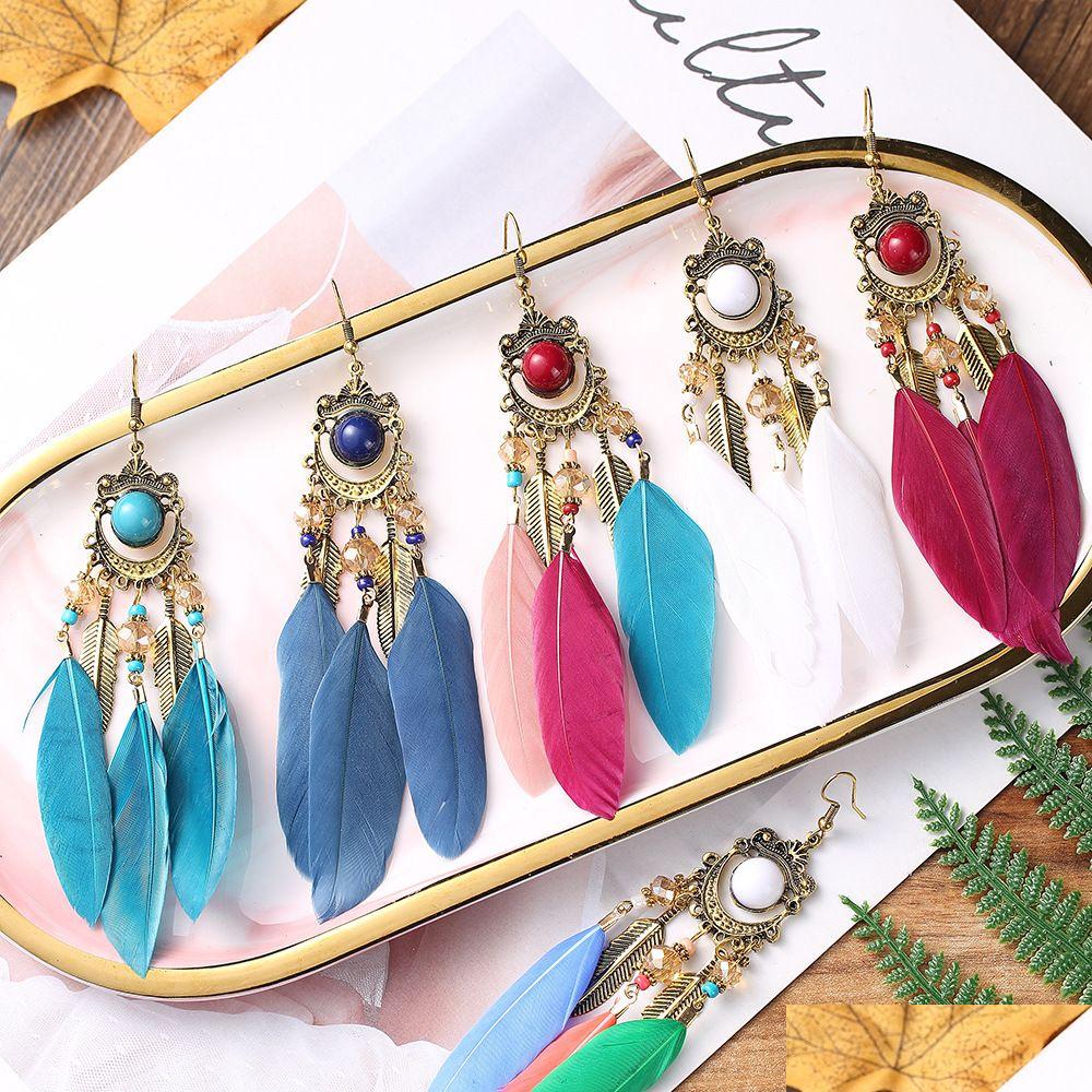Dangle Chandelier Ethnic Tassel Long Feather Earring Bohemian Summer Beads Earrings For Women Drop Delivery Jewelry Dhry7
Dangle Chandelier Ethnic Tassel Long Feather Earring Bohemian Summer Beads Earrings For Women Drop Delivery Jewelry Dhry7