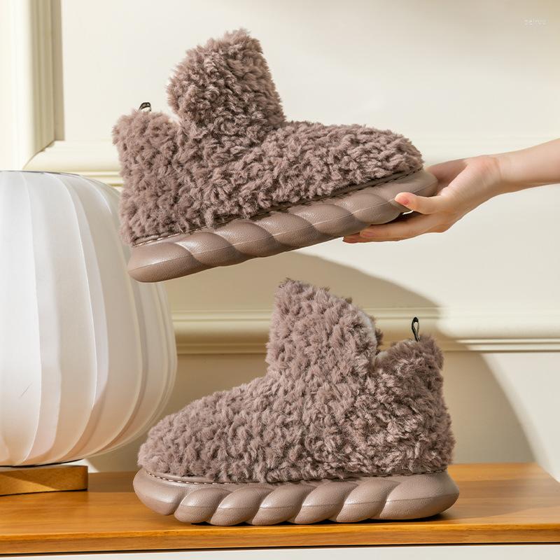 Slippers Cotton Couple's Winter Bag Heel Plush Indoor And Outdoor Wear Cute High Warm Moon Shoes, Auburn
Slippers Cotton Couple's Winter Bag Heel Plush Indoor And Outdoor Wear Cute High Warm Moon Shoes, Auburn