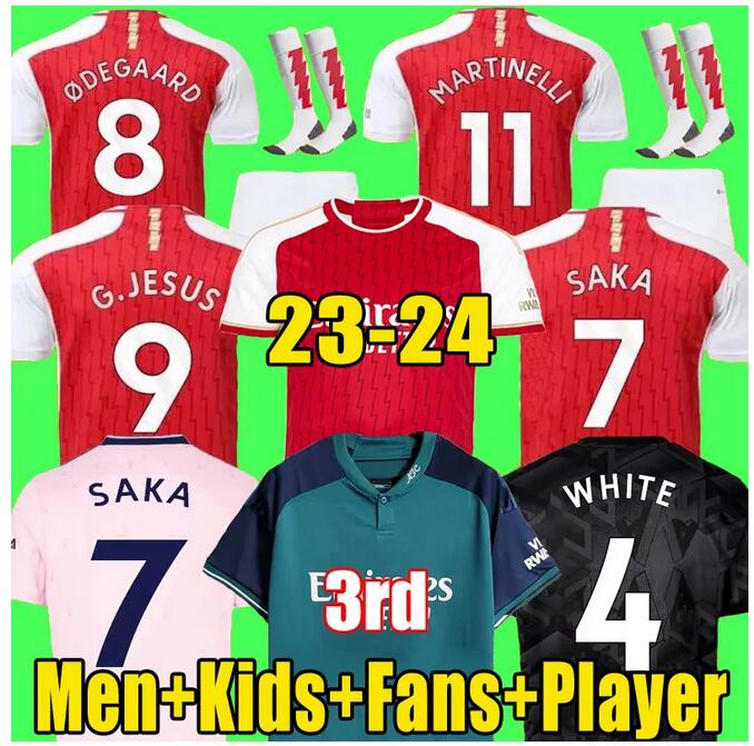 SAKA Soccer Jerseys G. JESUS ODEGAARD Fans Player Version 22 23 24 Gunners MARTINELLI SMITH ROWE THOMAS NKETIAH ZINCHENKO SALIBA Football Shirt Men Kids Sets Child Kit
SAKA Soccer Jerseys G. JESUS ODEGAARD Fans Player Version 22 23 24 Gunners MARTINELLI SMITH ROWE THOMAS NKETIAH ZINCHENKO SALIBA Football Shirt Men Kids Sets Child Kit