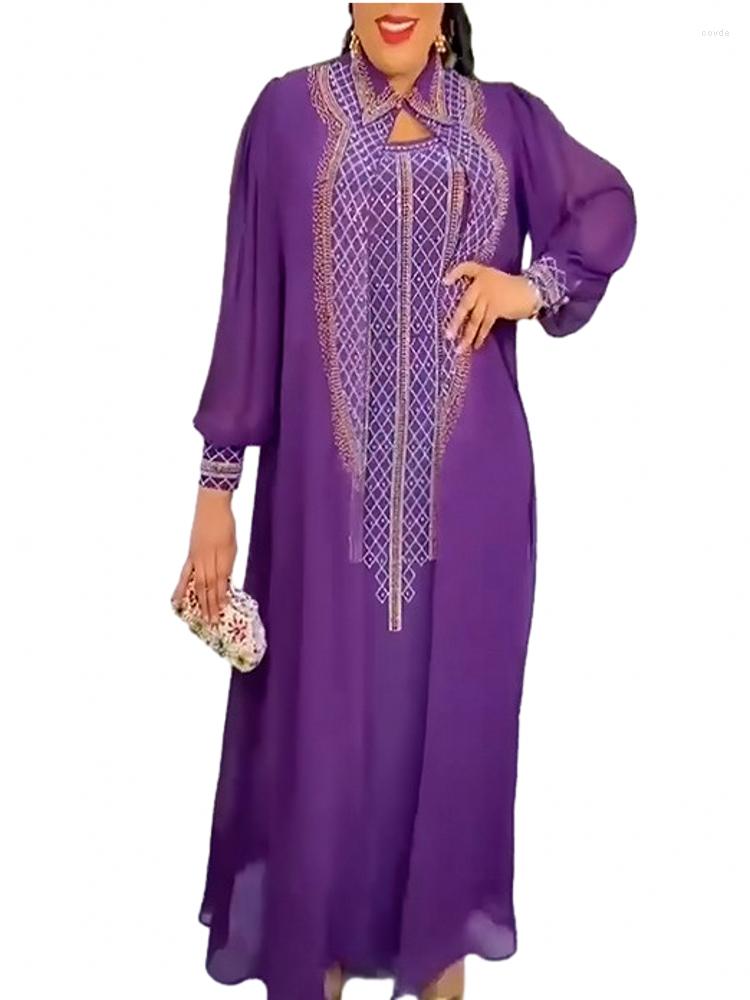 Ethnic Clothing Chiffon Long Dress Women Dashiki Africa Clothes Diamond African Middle Eastern Muslim Gown Elegant Casual Maxi
Ethnic Clothing Chiffon Long Dress Women Dashiki Africa Clothes Diamond African Middle Eastern Muslim Gown Elegant Casual Maxi