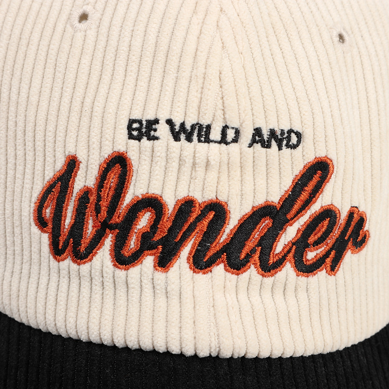 Ball Caps Corduroy Colorblock Embroidery Baseball Cap For Female Kpop Women's Winter Hat Cotton Men's Sun 230525