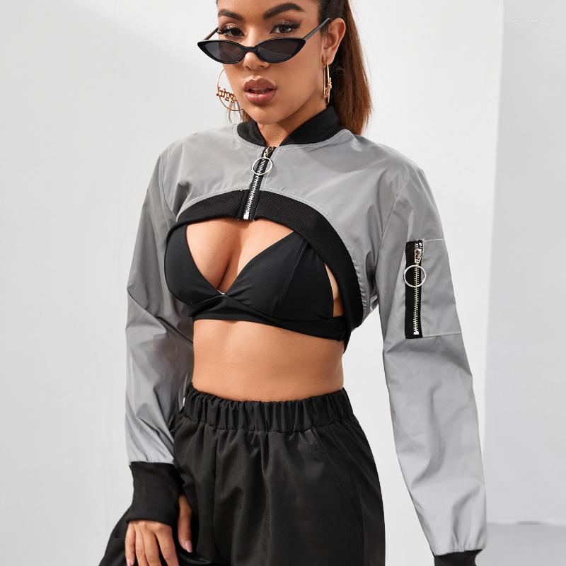 Women' Jackets Short Jacket For Women Fashion Sexy Girl Long Sleeve Silvery Female Clothing Spring Autumn Zipper Cardigan Coat 24242, Silver
Women' Jackets Short Jacket For Women Fashion Sexy Girl Long Sleeve Silvery Female Clothing Spring Autumn Zipper Cardigan Coat 24242, Silver