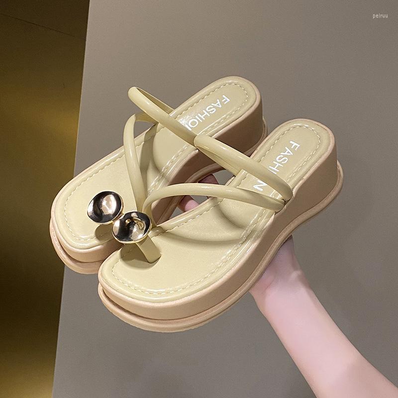 Slippers Slope Heeled Thick Sole For Women's 2023 Summer Clip Toe Sandals With Thin Straps French Beach, Beige
Slippers Slope Heeled Thick Sole For Women's 2023 Summer Clip Toe Sandals With Thin Straps French Beach, Beige